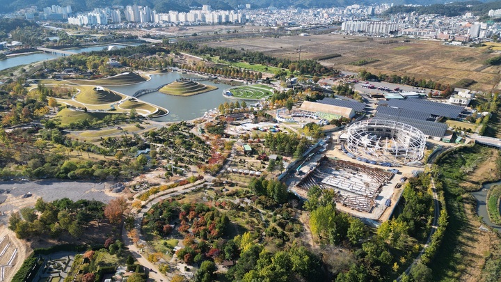 박람회 개최 준비 한창인 순천만국가정원. 순천시 제공 *재판매 및 DB 금지