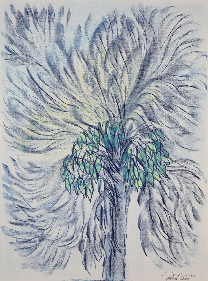 승연례, Palm Tree, 2022, Crayons on paper, 76x56.5cm *재판매 및 DB 금지