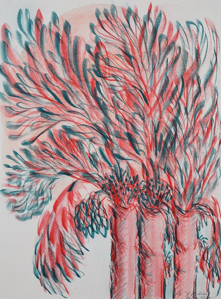 승연례, Palm Tree, 2022, Crayons on paper, 76x56.5cm *재판매 및 DB 금지