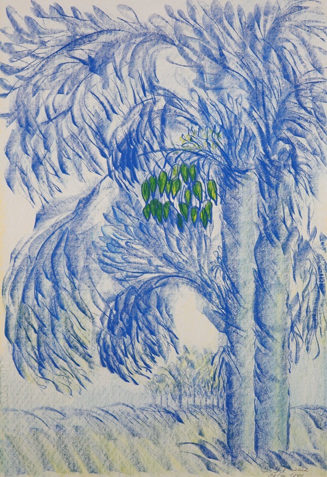 승연례, Palm Tree, 2022, Crayons on paper, 100x70cm *재판매 및 DB 금지
