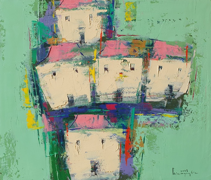 김명식, East Side -JP01 53.0X45.5cm Oil on canvas2023(10F) *재판매 및 DB 금지