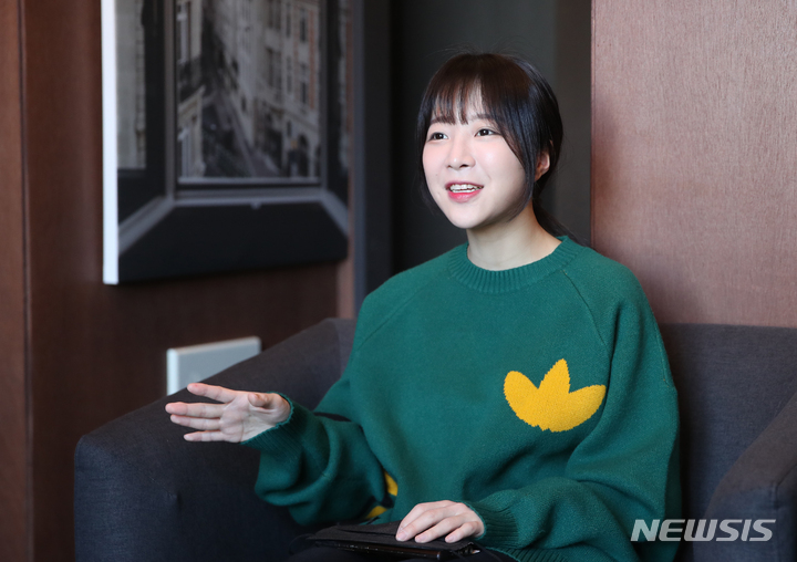 [서울=뉴시스] 고승민 기자 = 유튜버 '쯔양'이 서울 중구의 한 호텔에서 뉴시스와 인터뷰하고 있다. 2023.03.21. kkssmm99@newsis.com *재판매 및 DB 금지