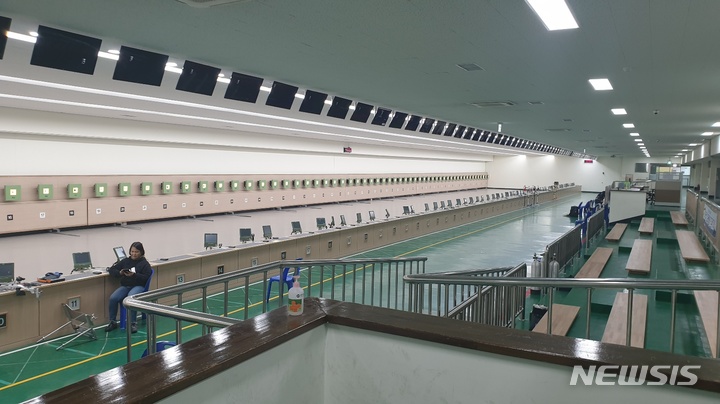 [화성=뉴시스] 선수용 라이플 사격장 전경 