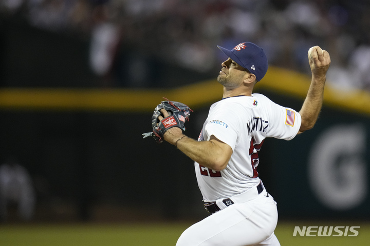 [피닉스=AP/뉴시스]미국 야구대표팀 닉 마르티네스. 2023.03.13.