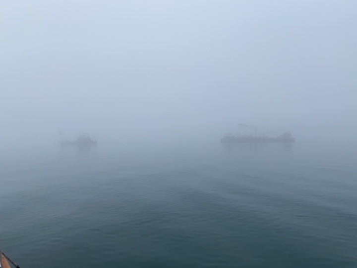 짙은 안개속 운항하는 선박. (사진=여수해경 제공) 2023.03.13 *기사와 직접적인 관련 없음. *재판매 및 DB 금지