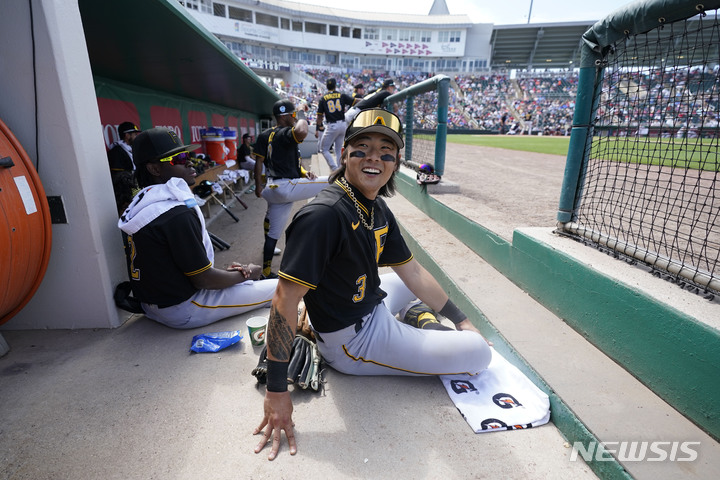 [포트마이어스=AP/뉴시스] 메이저리그(MLB) 피츠버그 파이리츠의 배지환. 2023.03.14