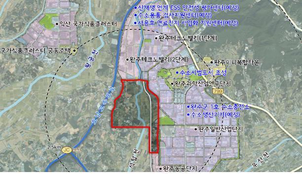 [전주=뉴시스] 완주 수소특화 국가첨단산업단지 위치도. *재판매 및 DB 금지