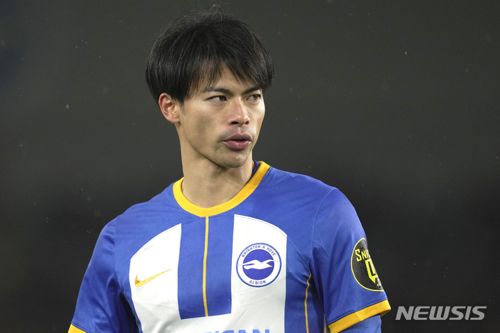 [브라이튼=AP/뉴시스]브라이튼 일본 공격수 미토마. 2023.03.15.