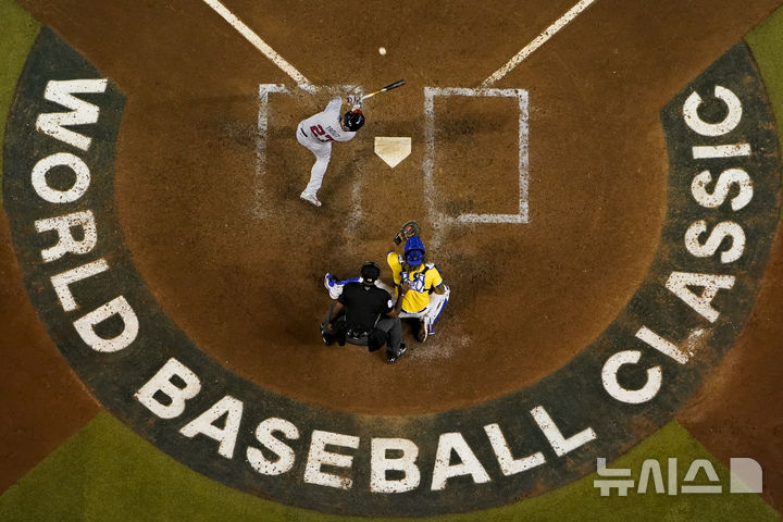[피닉스=AP/뉴시스] 2023 월드베이스볼클래식(WBC) 콜롬비아와 미국의 경기 장면. 2023.03.16
