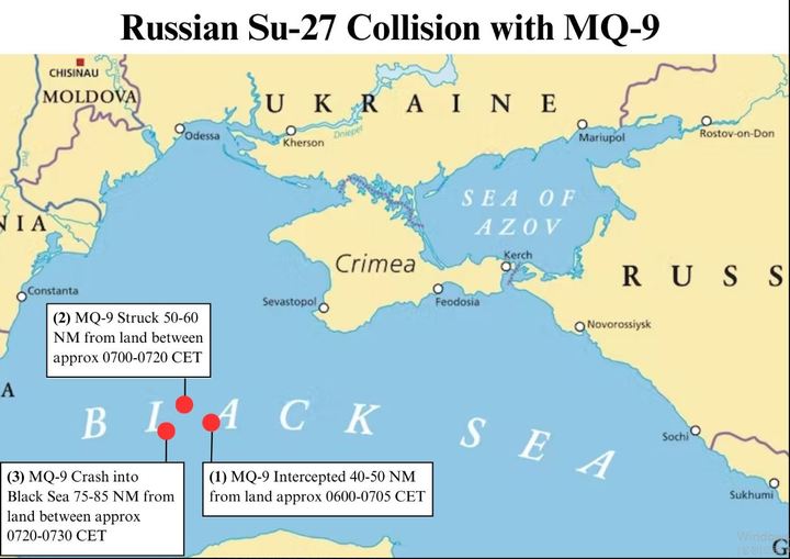 美, 러 전투기에 추락한 드론 영상·위치 공개(종합)