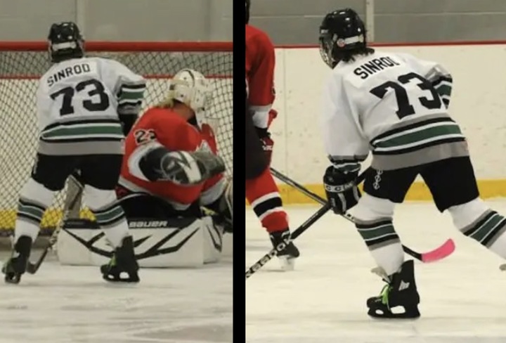 [서울=뉴시스]미국 82세 여성 린다 신로드가 세계 최고령 아이스하키 선수로 기네스북에 등재됐다. 위 사진은 여성 아이스하키 리그에서 활약 중인 린다의 모습(사진출처 : 미국 뉴욕포스트 갈무리)2023.03.20 *재판매 및 DB 금지