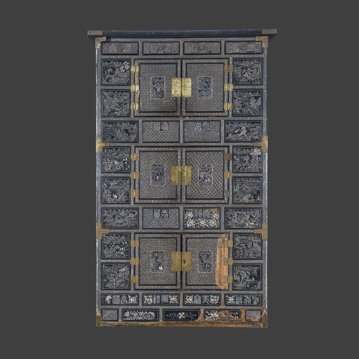 나전흑칠삼층장 *재판매 및 DB 금지