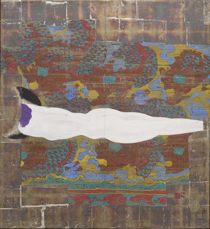 박생광, 이브2, 비단에 채색, 금박, 110x101cm *재판매 및 DB 금지