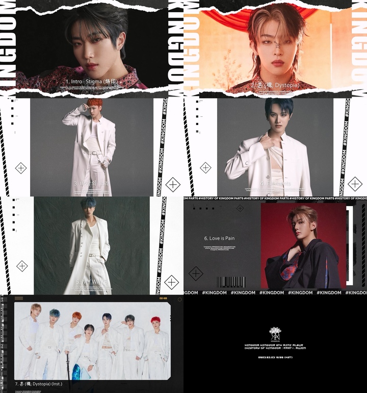 [서울=뉴시스] 킹덤 미니6집 '히스토리 오브 킹덤 : 파트 6. 무진' 하이라이트 메들리 2023.03.21. (사진= GF엔터테인먼트 제공) photo@newsis.com *재판매 및 DB 금지