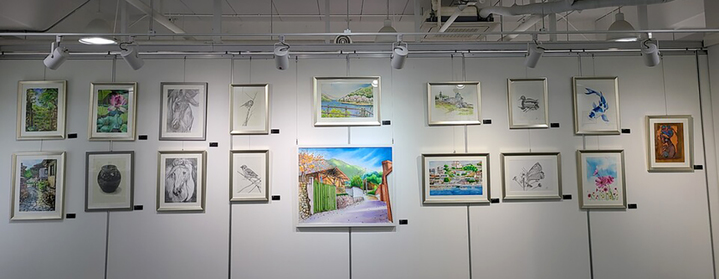 [담양=뉴시스] 전남도교육청 담양도서관 서양화 동아리 작품. (사진=전남도교육청 제공). photo@newsis.com *재판매 및 DB 금지