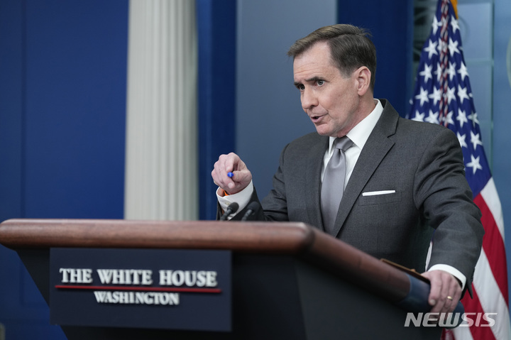 [워싱턴=AP/뉴시스] 존 커비 백악관 국가안보회의(NSC) 전략소통조정관.