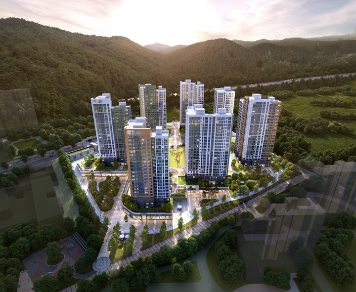 [부산=뉴시스] 일광지구에 들어설 4BL 통합공공임대주택 조감도 (그림=부산도시공사 제공) *재판매 및 DB 금지