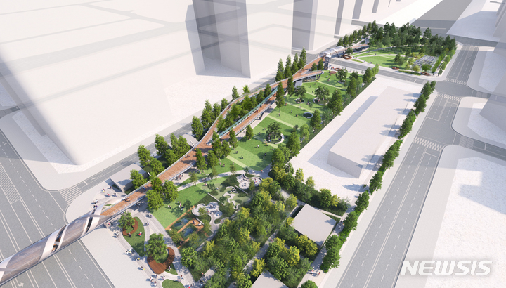 [서울=뉴시스] 동탄2 신도시 랜드마크 공원 조감도(사진 LH 제공)