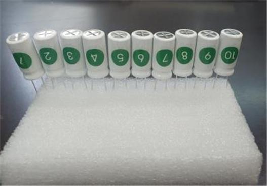 [대전=뉴시스] 에너지연구원이 개발한 신규 D-LTO 전극 재료가 적용된 하이브리드 커패시터 시작품. *재판매 및 DB 금지