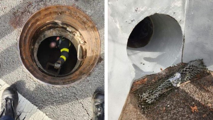 [서울=뉴시스] 미국 뉴욕 스태튼아일랜드의 한 하수도에서 다섯 소년이 21일(현지시간) 1시간여만에 구조됐다. 소년들은 하수구에서 길을 잃어 911에 직접 신고했다. (사진출처 : 미국 CNN 갈무리)2023.03.24. *재판매 및 DB 금지