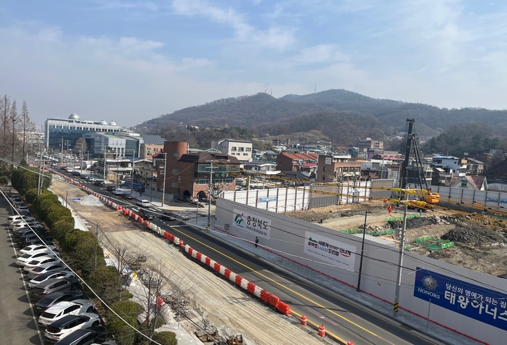 청주시, 상당공원사거리~옛 중앙초 도로 확장 내달 준공