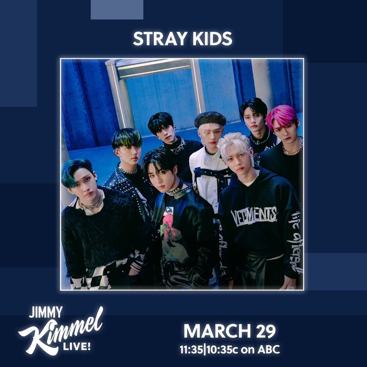 [서울=뉴시스] 스트레이 키즈(Stray Kids) 2023.03.24 (사진= Jimmy Kimmel Live 제공) photo@newsis.com *재판매 및 DB 금지