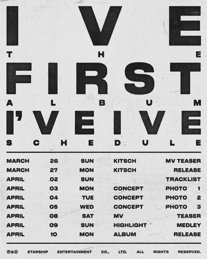 [서울=뉴시스] 아이브(IVE) 'I've IVE' 스케줄러 이미지 2023.03.24 (사진= 스타쉽엔터테인먼트 제공) photo@newsis.com *재판매 및 DB 금지
