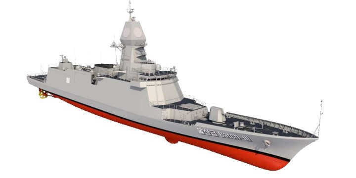 [서울=뉴시스] 26일 군에 따르면 최신예 호위함 '울산급 배치(Batch)-Ⅲ'의 진수식이 다음 달 둘째 주 울산 현대중공업에서 진행된다. (사진=방사청) 2023.03.26. photo@newsis.com&nbsp; *재판매 및 DB 금지