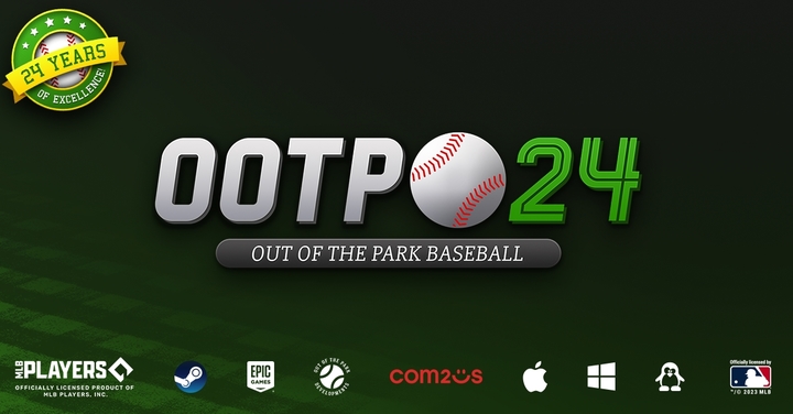 컴투스는 자회사 ‘아웃 오브 더 파크 디벨롭먼츠'가 MLB, KBO 라이선스 야구게임 ‘아웃 오브 더 파크 베이스볼(OOTP 베이스볼)’ 시리즈의 최신작인 ‘OOTP 24’를 글로벌 시장에 출시했다고 26일 밝혔다.(사진=컴투스) *재판매 및 DB 금지