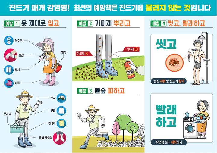 야생 진드기 예방법 포스터.양양군 제공 *재판매 및 DB 금지