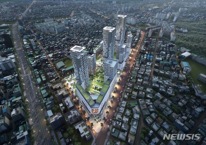 [서울=뉴시스] 쌍문역 서측 최우수작 조감도.(사진=한국토지주택공사 제공)