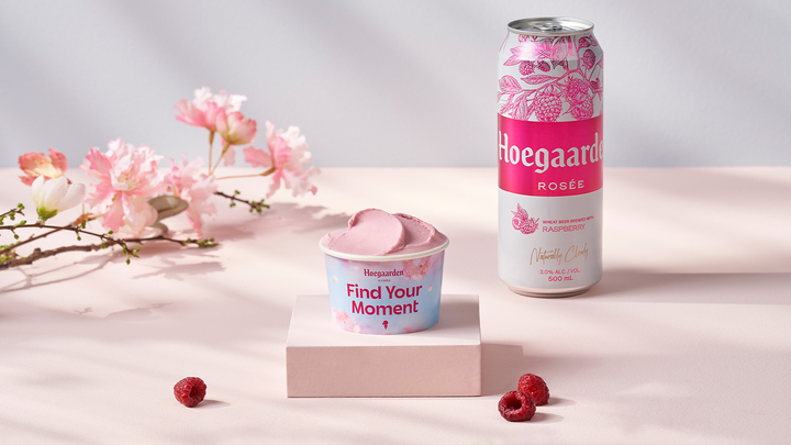 밀맥주와 아이스크림의 만남…'호가든 로제 젤라또' 출시