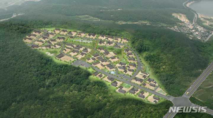 경주시 천군동 '천년건축 시범마을' 조감도