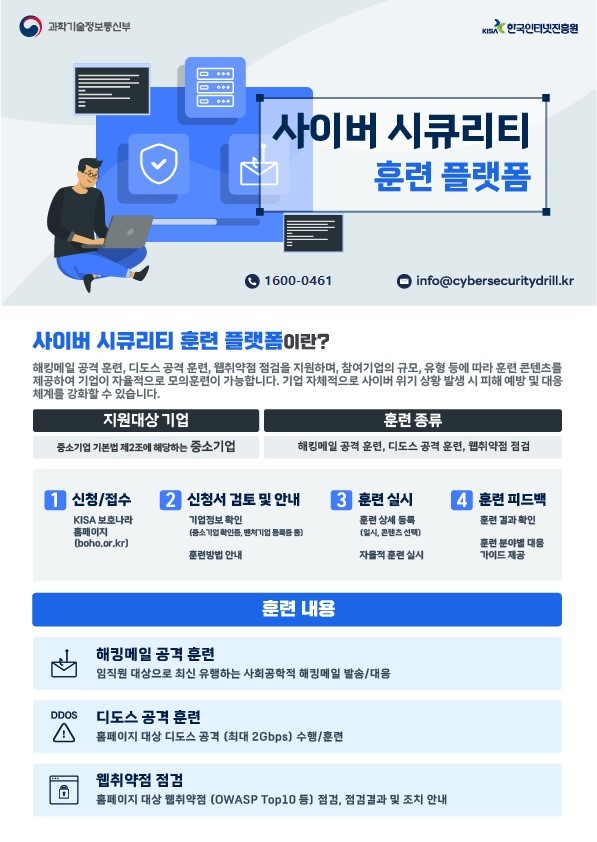 사이버 시큐리티 훈련 플랫폼 홍보 포스터(사진=KISA 제공) *재판매 및 DB 금지