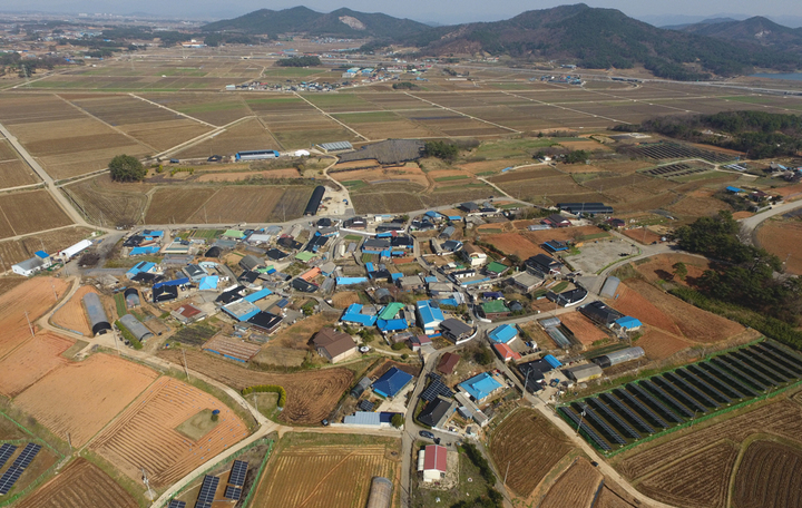 귝가균형발전위원회 주관 '2023년 농어촌 취약지역 생활여건 개조사업' 공모에 선정된 정읍시 영원면 북풍·남풍 마을 전경. *재판매 및 DB 금지