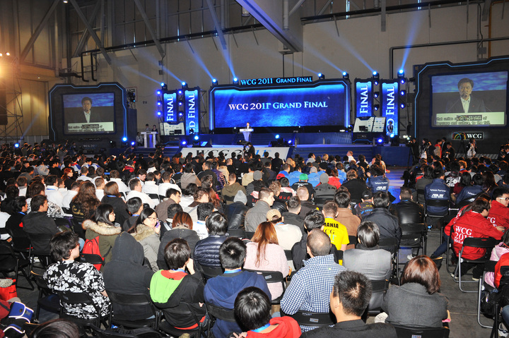 [부산=뉴시스] 지난 2011년 12월 8일부터 11일까지 부산 벡스코에서 개막된 월드사이버게임즈(WCG) 그랜드파이널의 8일 첫날 모습(사진=부산시 제공) *재판매 및 DB 금지