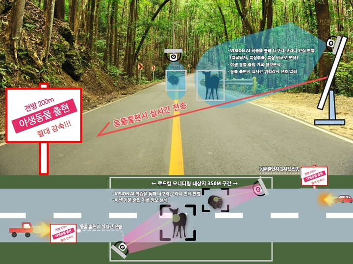 포스코DX 로드킬방지시스템 구성(사진=포스코DX 제공) *재판매 및 DB 금지