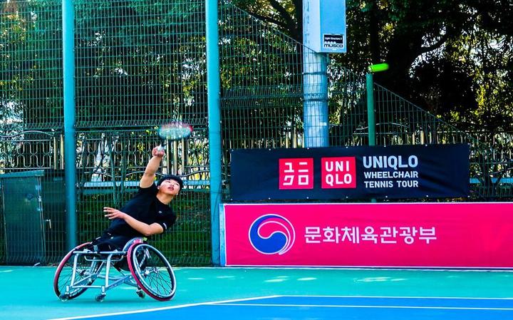 [부산=뉴시스] 2019 부산오픈 국제휠체어테니스대회. (사진=부산시 제공) *재판매 및 DB 금지