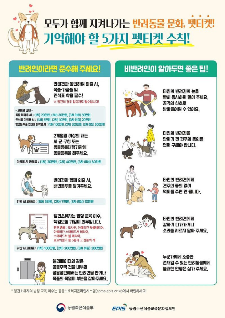 반려동물 봄 나들이 캠페인 홍보물. *재판매 및 DB 금지