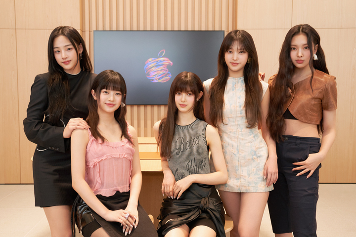 [서울=뉴시스] 뉴진스 애플 강남 미디어 프리뷰. 2023.03.29. (사진 = 애플 제공) photo@newsis.com *재판매 및 DB 금지