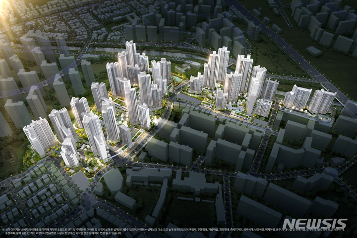 [서울=뉴시스] 광명자이더샵포레나 조감도. 