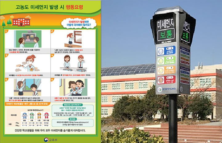 [광주=뉴시스] 광주시교육청 '고농도 미세먼지 단계별 대응 요령'. (사진=광주시교육청 제공). photo@newsis.com *재판매 및 DB 금지