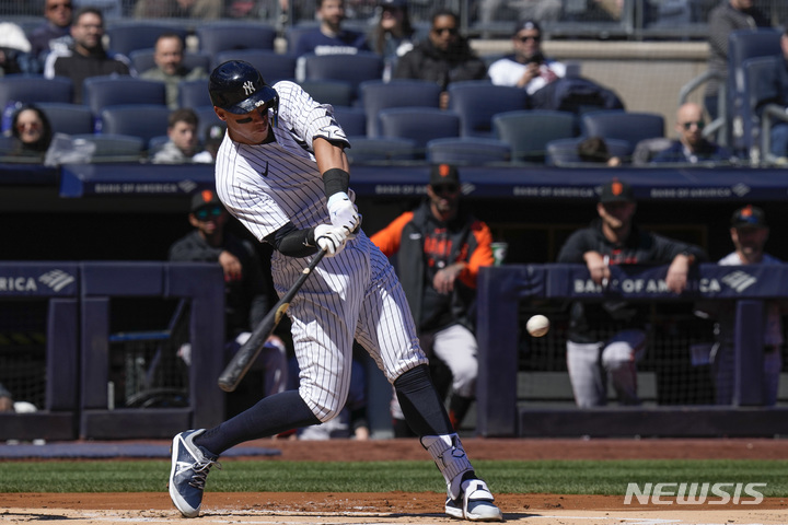 [뉴욕=AP/뉴시스] 뉴욕 양키스 애런 저지