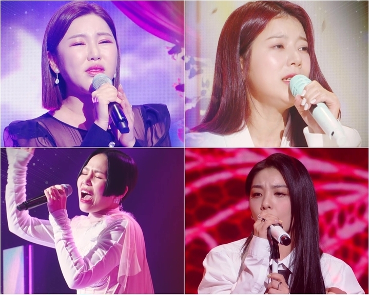 왼쪽 위부터 시계방향 손가인, 양지은, 에일리, 알리.