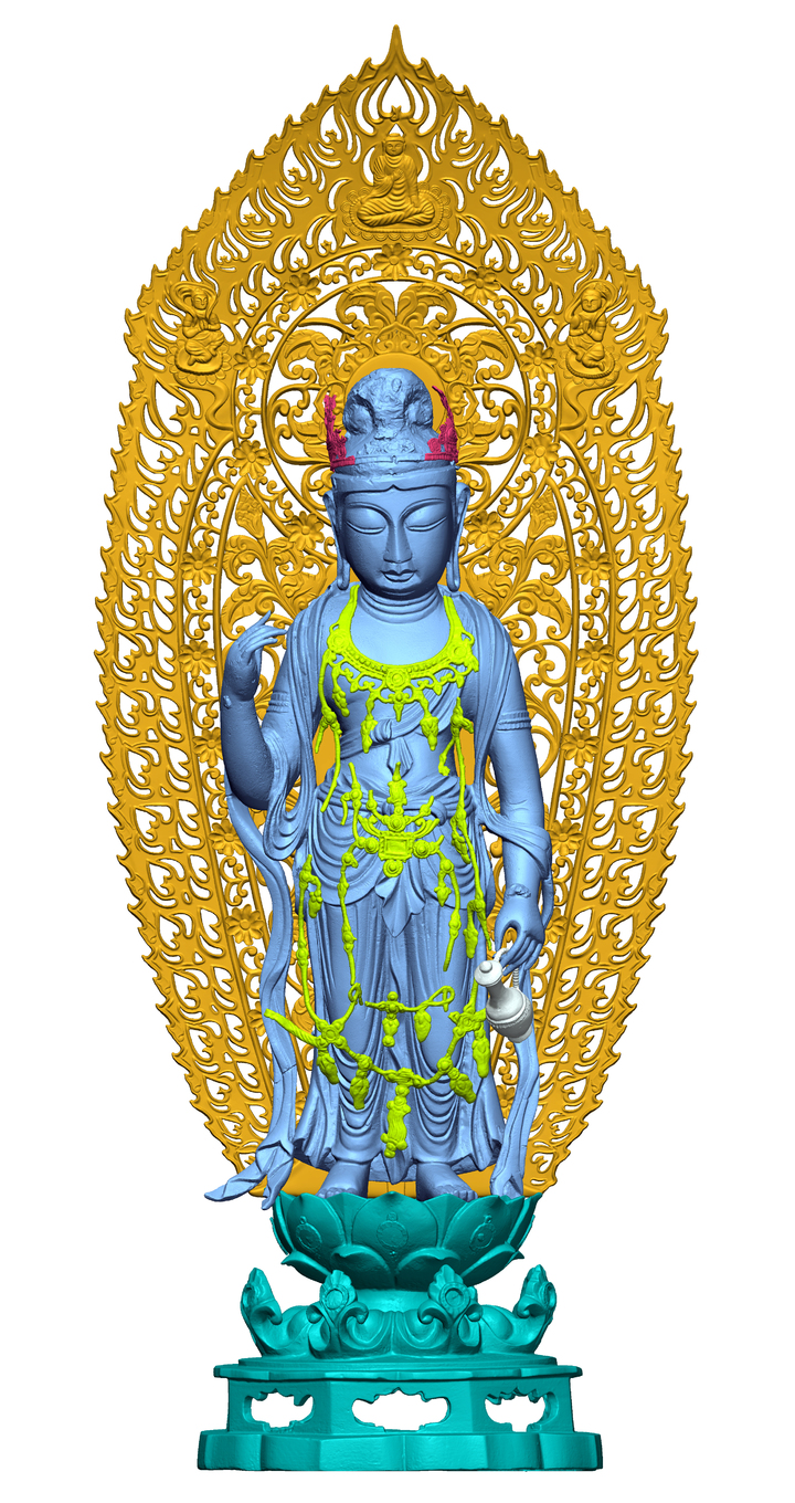 [서울=뉴시스] 양양 선림원지 금동보살입상 디지털 복원 (사진=문화재청 제공) 2023.03.31. photo@newsis.com *재판매 및 DB 금지