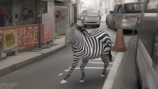 [서울=뉴시스] '스포키'를 통해 만들어낸 얼룩말 이미지 (사진=스포키 제공) 2023.03.31 photo@newsis.com *재판매 및 DB 금지 *재판매 및 DB 금지