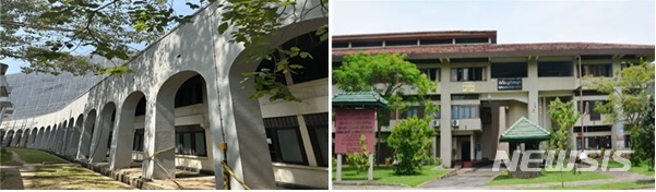 [세종=뉴시스] 스리랑카 국가기록원(左)과 국립도서관(右) 전경. (자료= 행정안전부 국가기록원 제공)