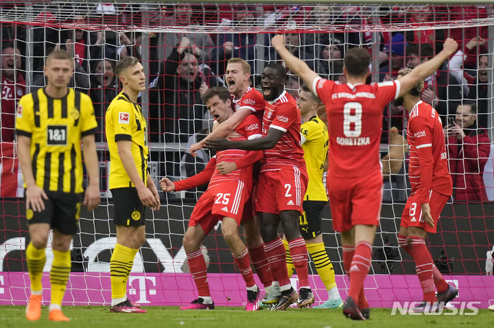 [뮌헨=AP/뉴시스]뮌헨 공격수 뮐러. 2023.04.01.