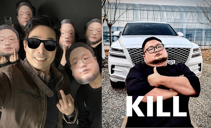 유튜버 이근(왼쪽) 전(前) 해군특수전전단(UDT/SEAL) 대위와 구제역(출처 유튜브 ROKSEAL, 구제역 채널 커뮤니티) *재판매 및 DB 금지