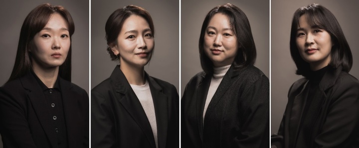 [서울=뉴시스]음악극 '百人堂 태영' 출연 배우. (왼쪽부터)이봉련, 백은혜, 이현진, 이예지. (사진=우란문화재단 제공) 2023.04.03. photo@newsis.com  *재판매 및 DB 금지